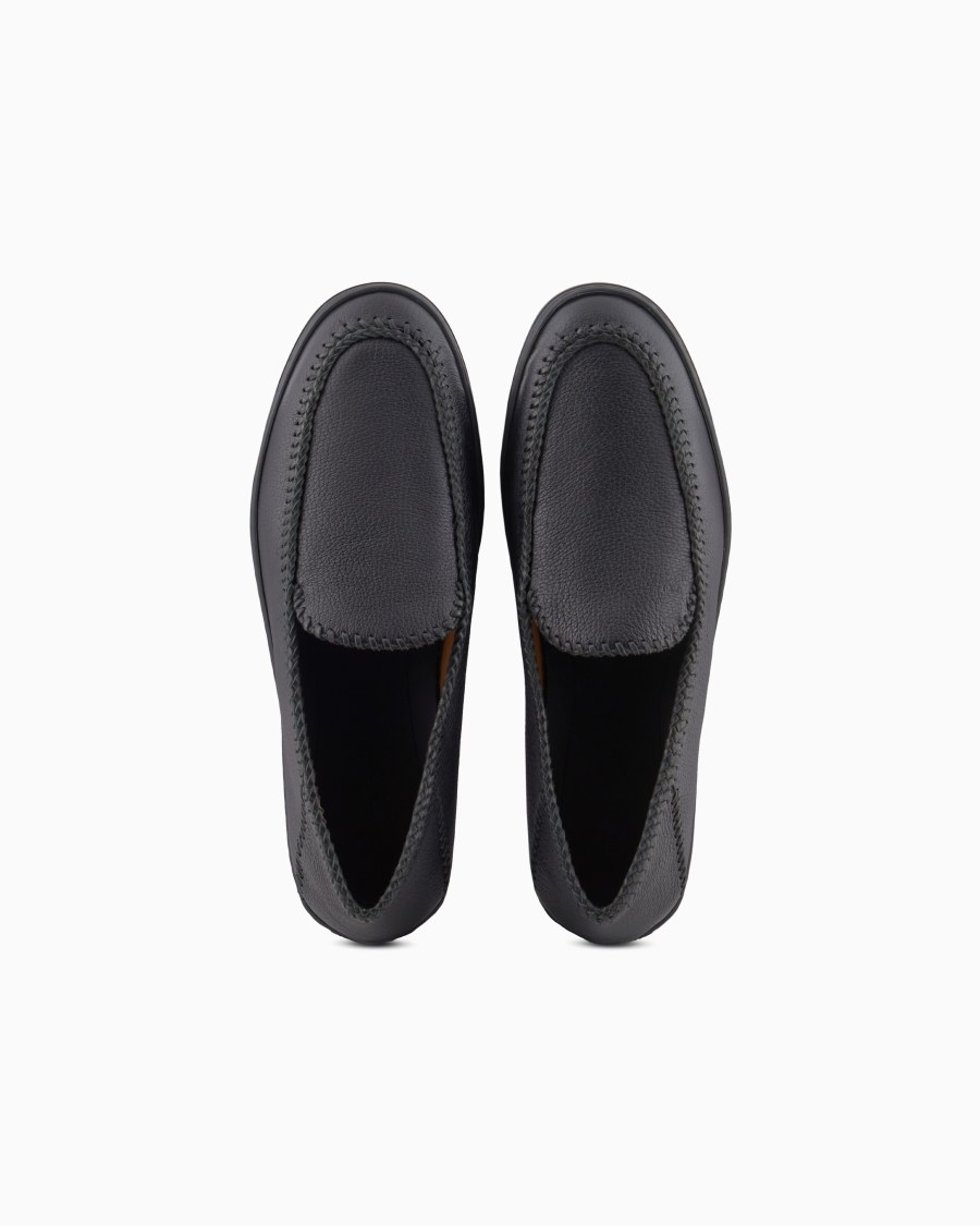 The World Of Armani GALLERIA 3 SLIP-ON IN CERVO CON INFILATURE