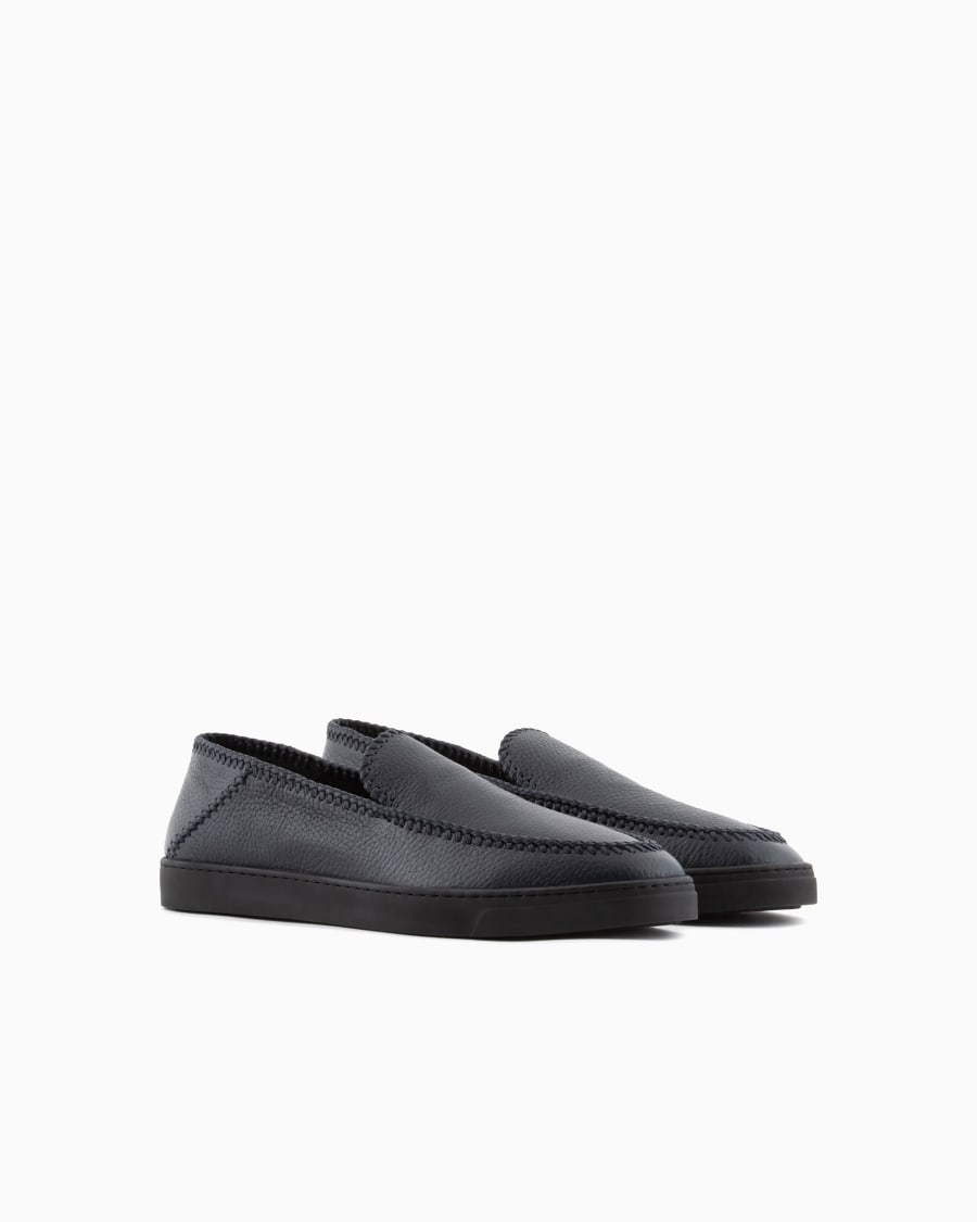 The World Of Armani GALLERIA 3 SLIP-ON IN CERVO CON INFILATURE