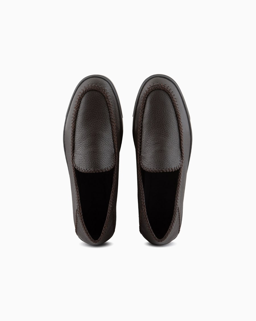 The World Of Armani GALLERIA 3 SLIP-ON IN CERVO CON INFILATURE