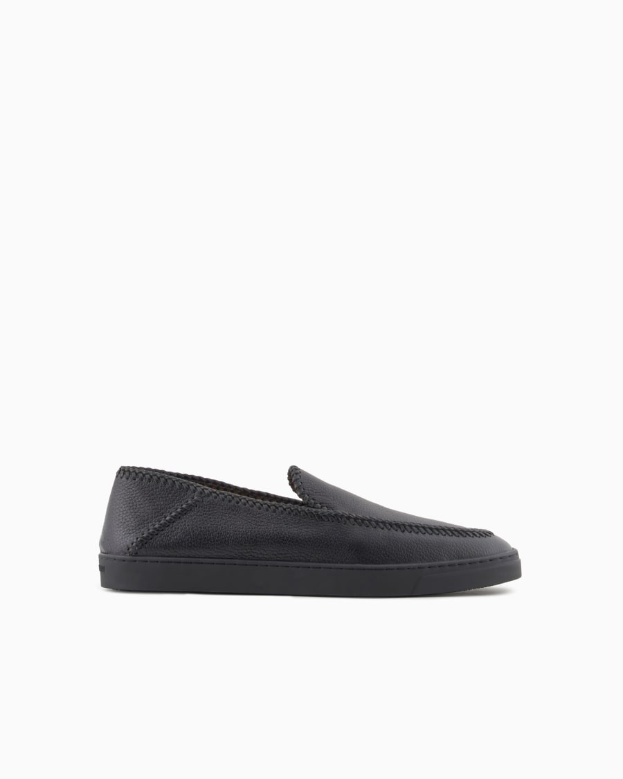 The world of armani GALLERIA 3 SLIP-ON IN CERVO CON INFILATURE