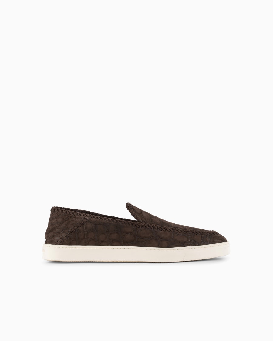 The world of armani GALLERIA 3 SLIP-ON IN COCCO NABUCK