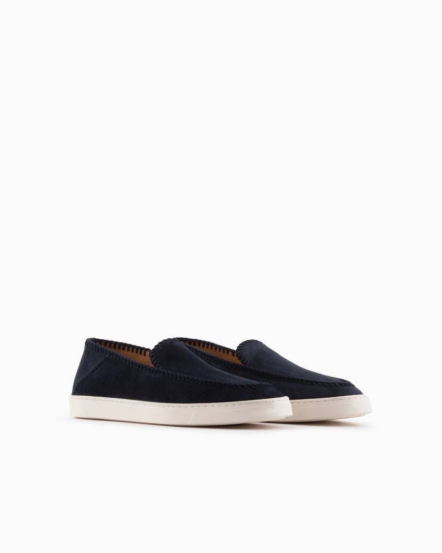 The World Of Armani GALLERIA 3 SLIP-ON IN PELLE SCAMOSCIATA