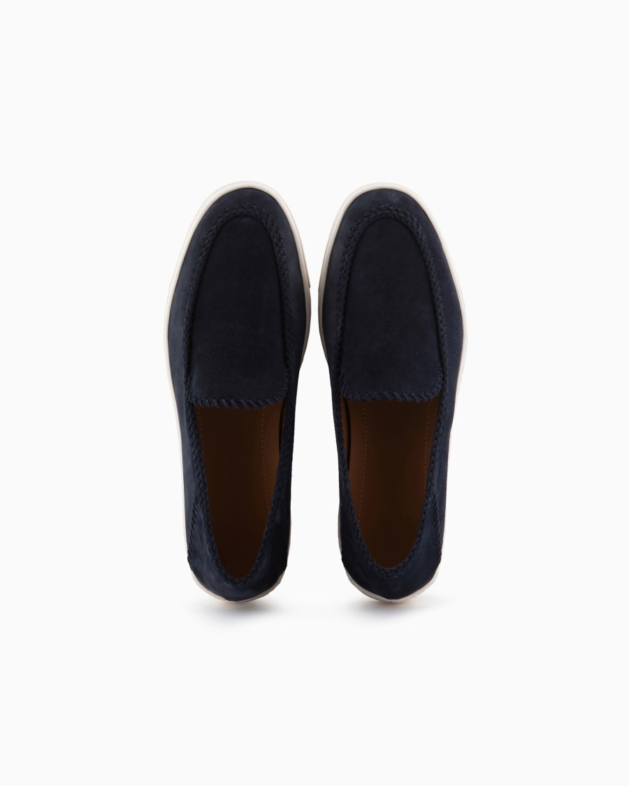 The World Of Armani GALLERIA 3 SLIP-ON IN PELLE SCAMOSCIATA