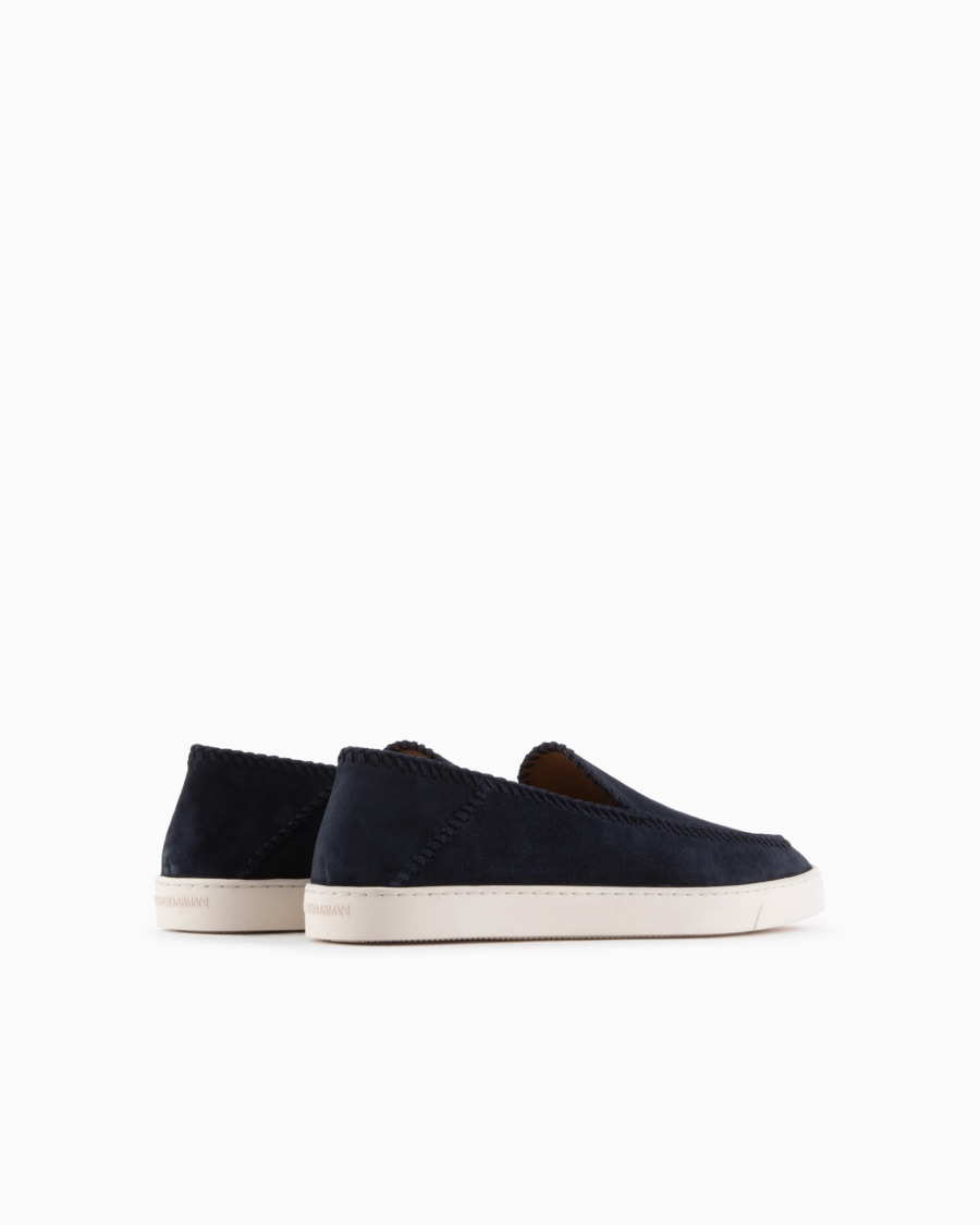 The World Of Armani GALLERIA 3 SLIP-ON IN PELLE SCAMOSCIATA