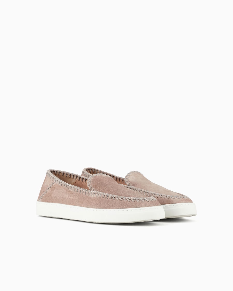 The World Of Armani GALLERIA 3 SLIP-ON IN PELLE SCAMOSCIATA