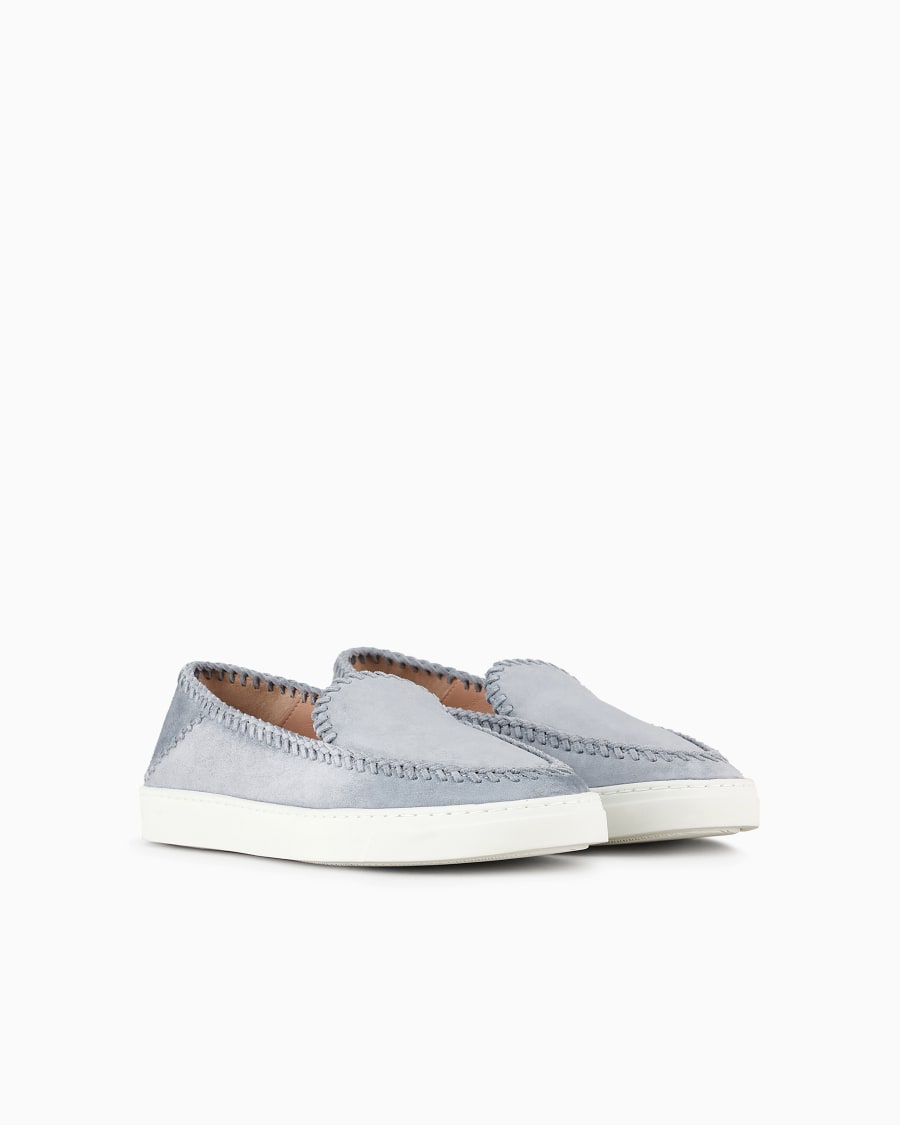 The World Of Armani GALLERIA 3 SLIP-ON IN PELLE SCAMOSCIATA