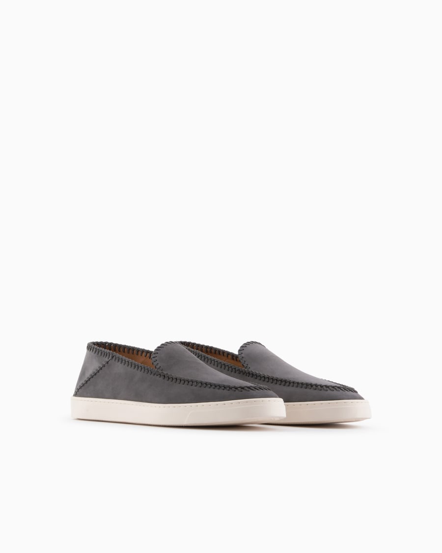 The World Of Armani GALLERIA 3 SLIP-ON IN PELLE SCAMOSCIATA