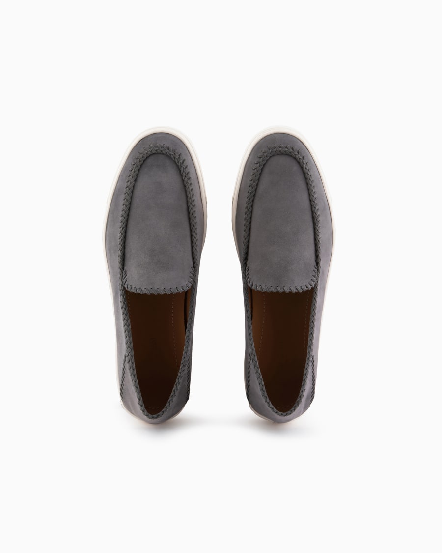 The World Of Armani GALLERIA 3 SLIP-ON IN PELLE SCAMOSCIATA