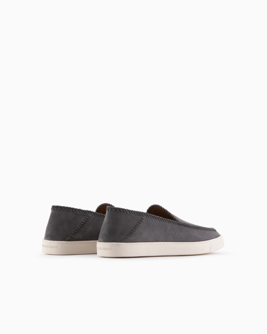 The World Of Armani GALLERIA 3 SLIP-ON IN PELLE SCAMOSCIATA