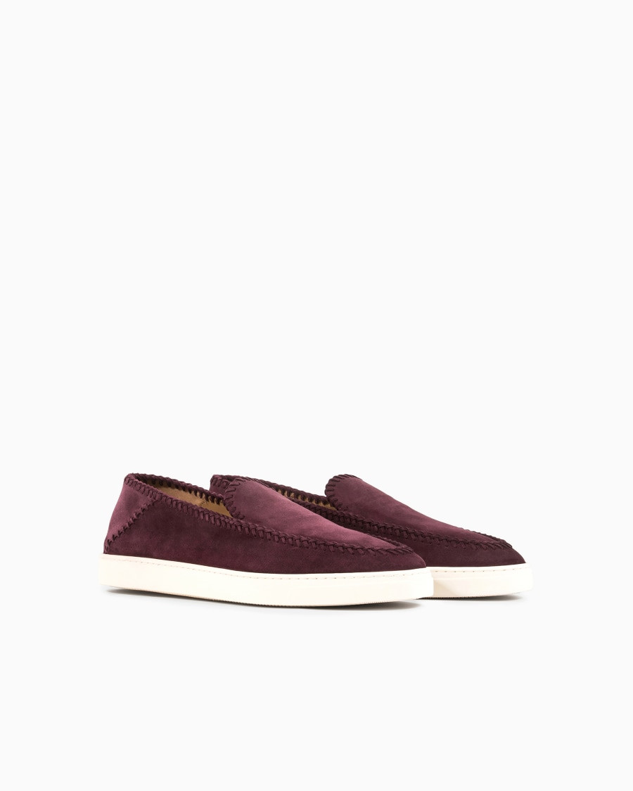 The World Of Armani GALLERIA 3 SLIP-ON IN PELLE SCAMOSCIATA
