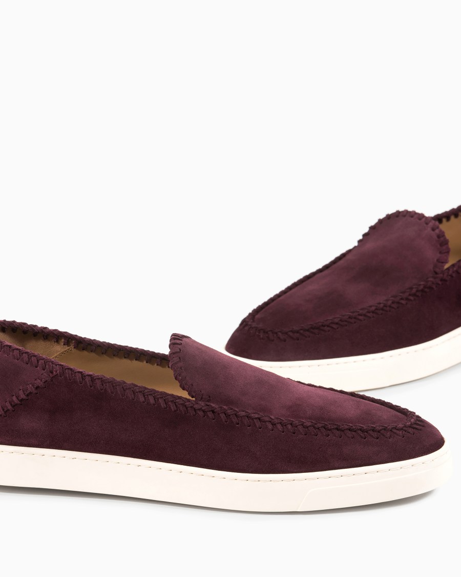 The World Of Armani GALLERIA 3 SLIP-ON IN PELLE SCAMOSCIATA