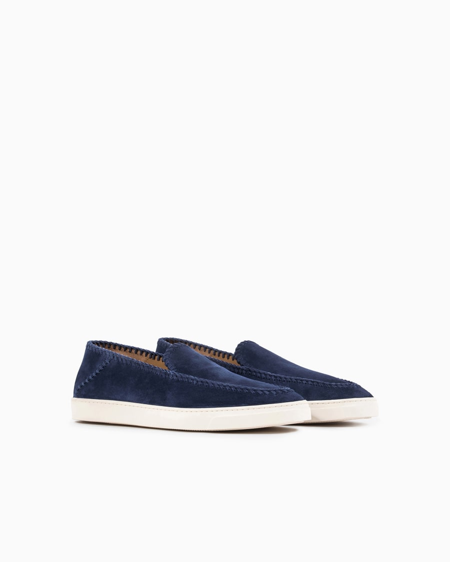 The World Of Armani GALLERIA 3 SLIP-ON IN PELLE SCAMOSCIATA