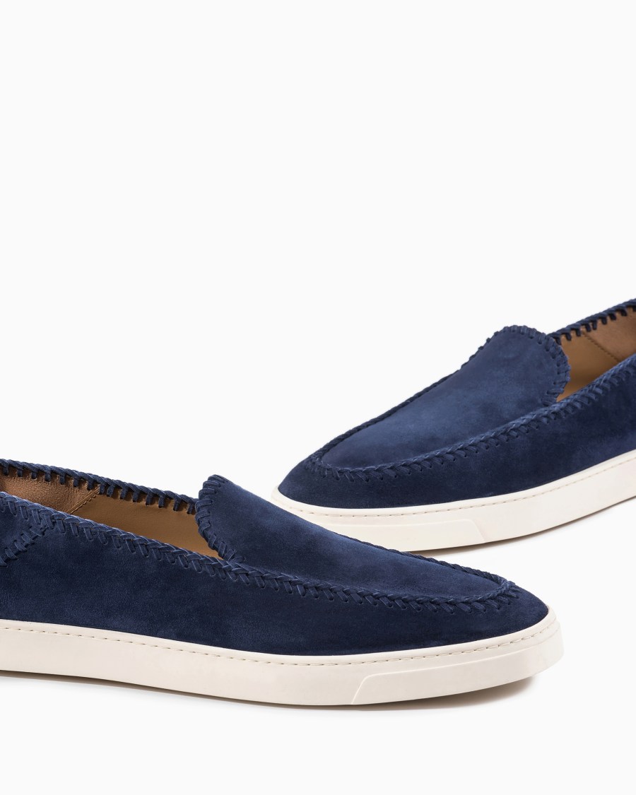 The World Of Armani GALLERIA 3 SLIP-ON IN PELLE SCAMOSCIATA