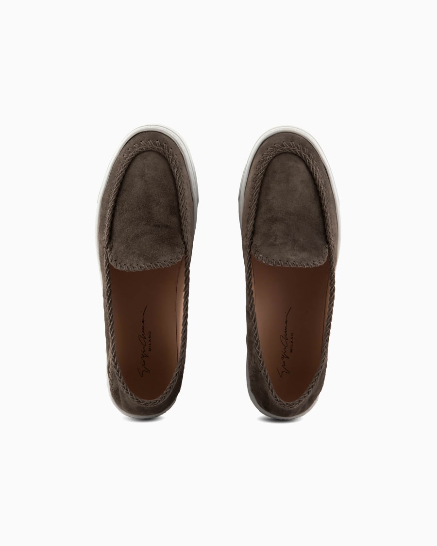 The World Of Armani GALLERIA 3 SLIP-ON IN PELLE SCAMOSCIATA