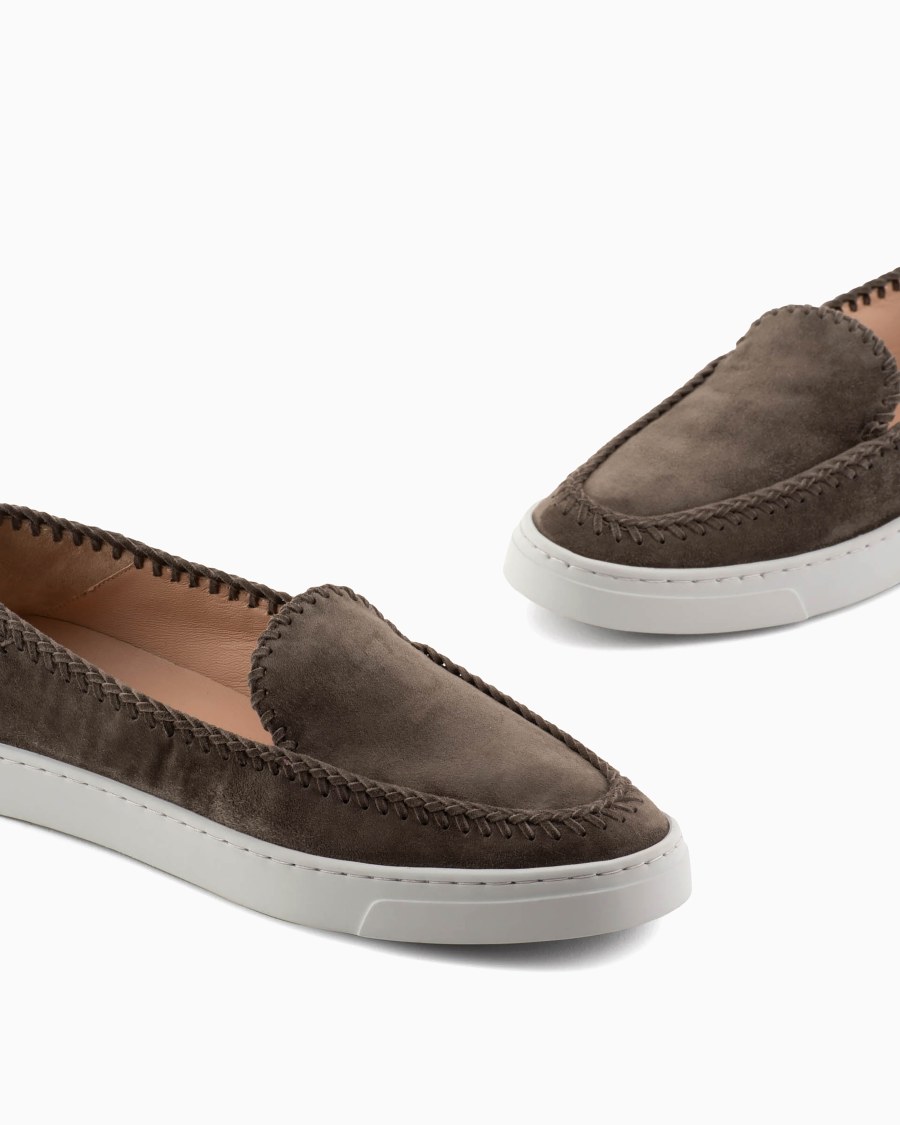 The World Of Armani GALLERIA 3 SLIP-ON IN PELLE SCAMOSCIATA