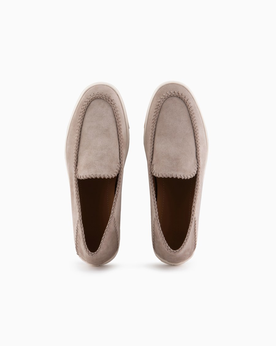 The World Of Armani GALLERIA 3 SLIP-ON IN PELLE SCAMOSCIATA