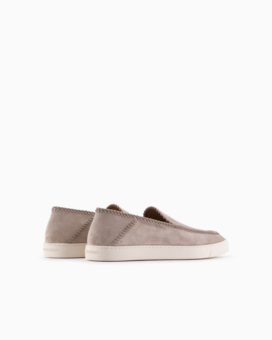The World Of Armani GALLERIA 3 SLIP-ON IN PELLE SCAMOSCIATA