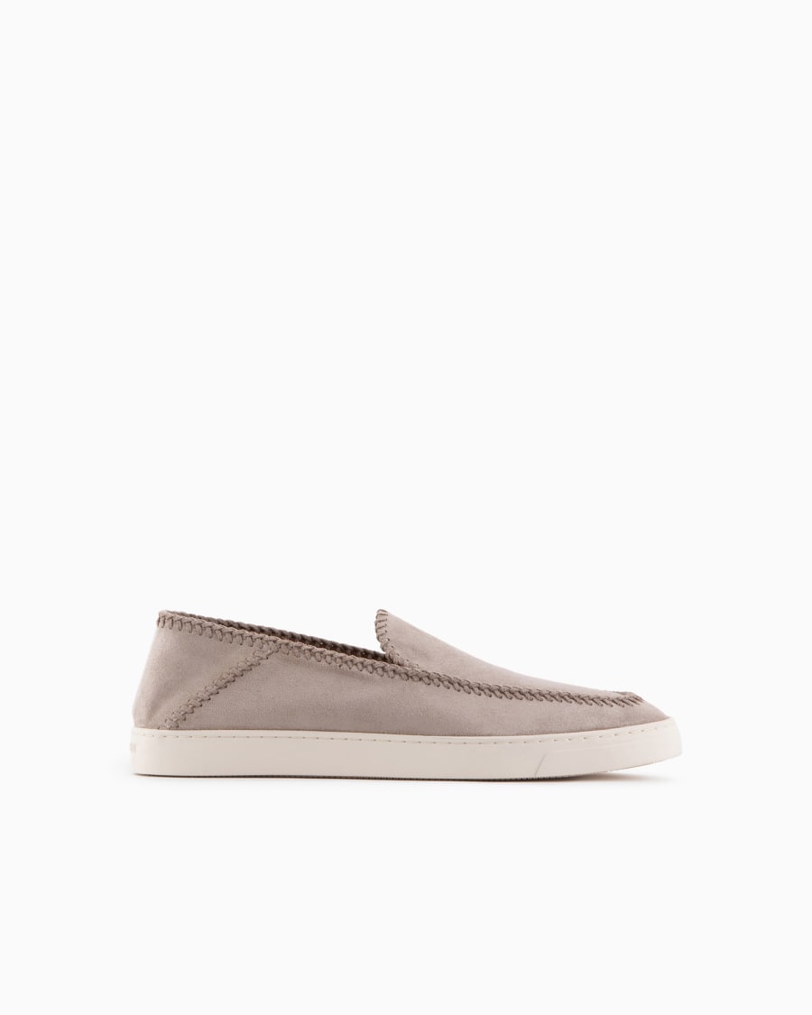 The world of armani GALLERIA 3 SLIP-ON IN PELLE SCAMOSCIATA