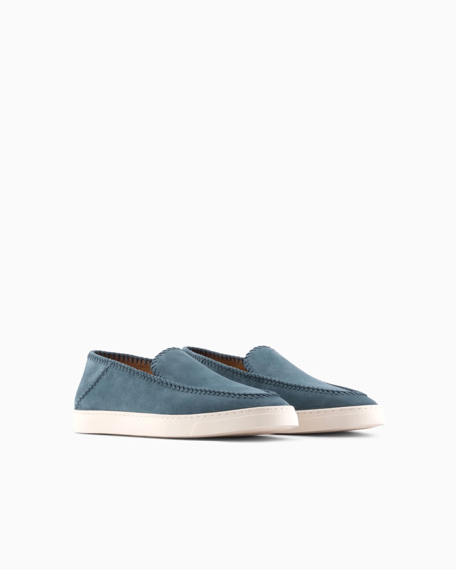 The World Of Armani GALLERIA 3 SLIP-ON IN PELLE SCAMOSCIATA