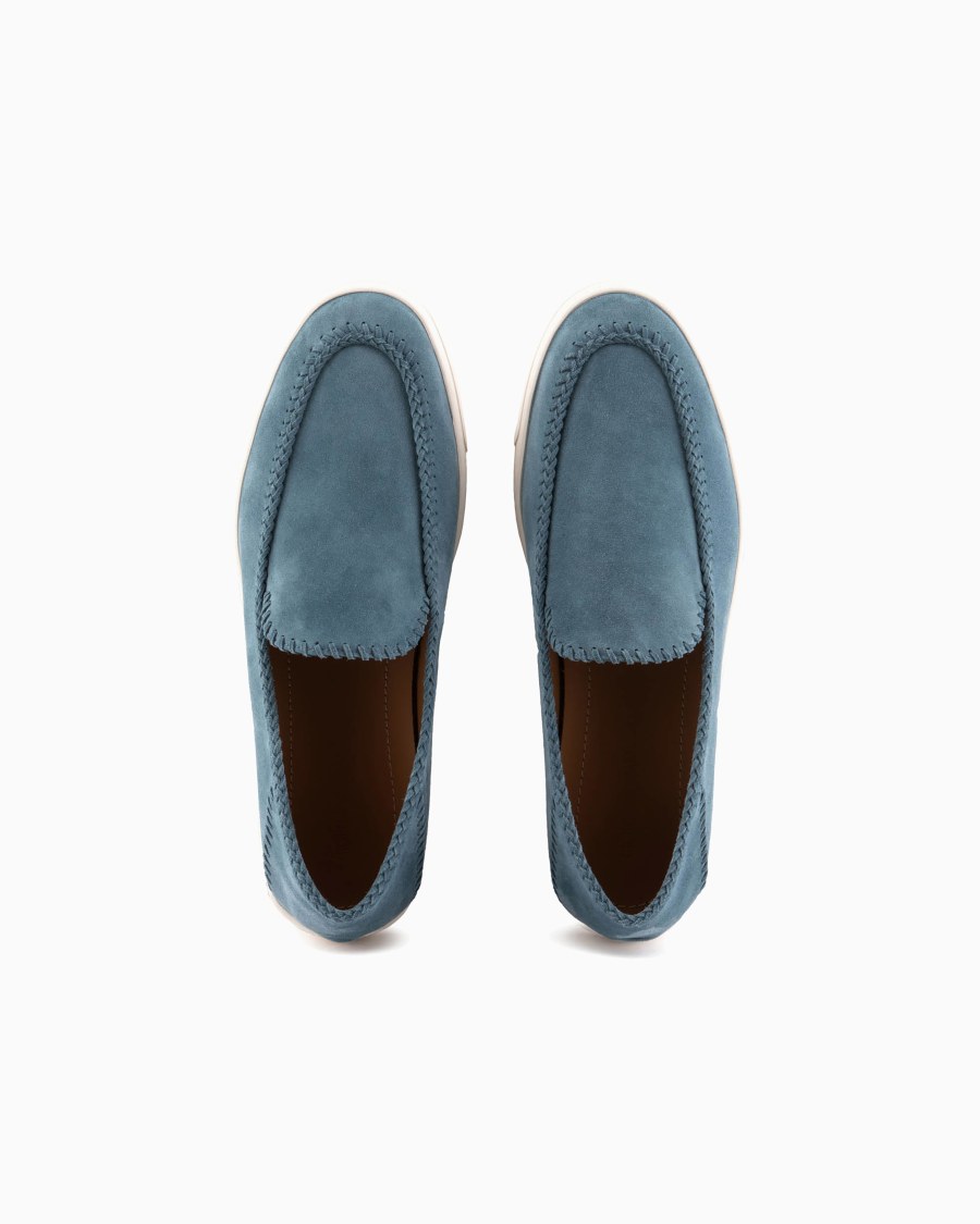 The World Of Armani GALLERIA 3 SLIP-ON IN PELLE SCAMOSCIATA