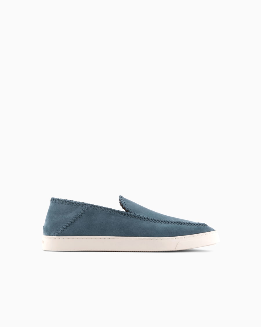 The world of armani GALLERIA 3 SLIP-ON IN PELLE SCAMOSCIATA