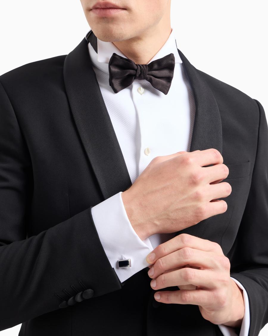 The World Of Armani GEMELLI IN ARGENTO 925 CON DETTAGLIO SMALTATO