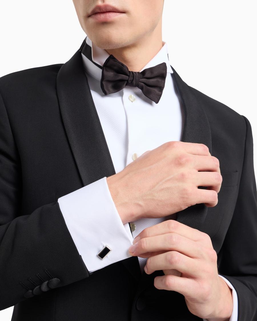 The World Of Armani GEMELLI IN ARGENTO 925 CON DETTAGLIO SMALTATO