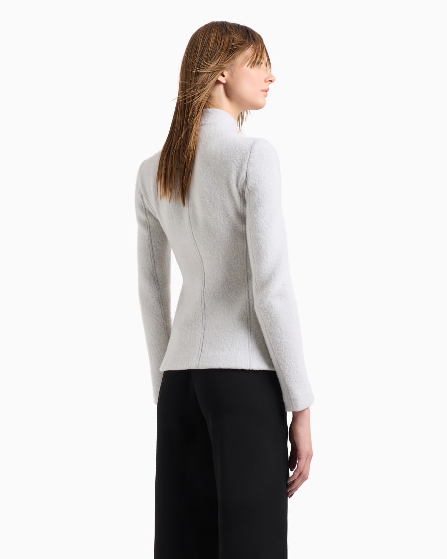 The World Of Armani GIACCA CON ZIP IN COTONE LANA E CASHMERE DOUBLE