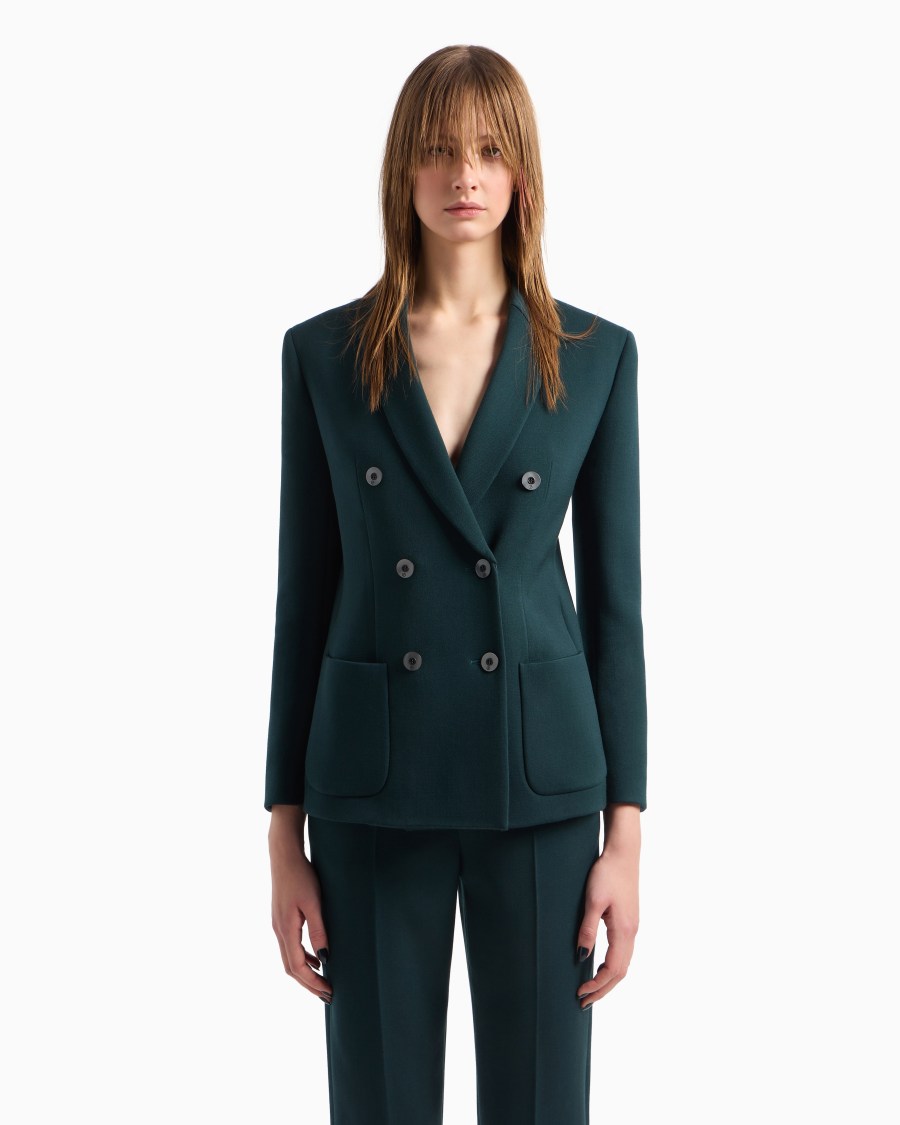 The World Of Armani GIACCA DOPPIOPETTO IN LANA DOUBLE STRETCH