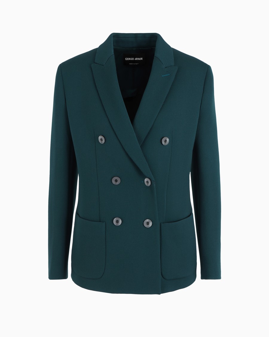 The world of armani GIACCA DOPPIOPETTO IN LANA DOUBLE STRETCH