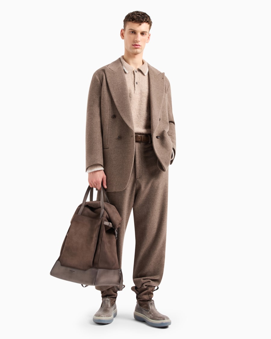 The World Of Armani GIACCA DOPPIOPETTO LINEA HERITAGE IN PILE DI CASHMERE MÉLANGE