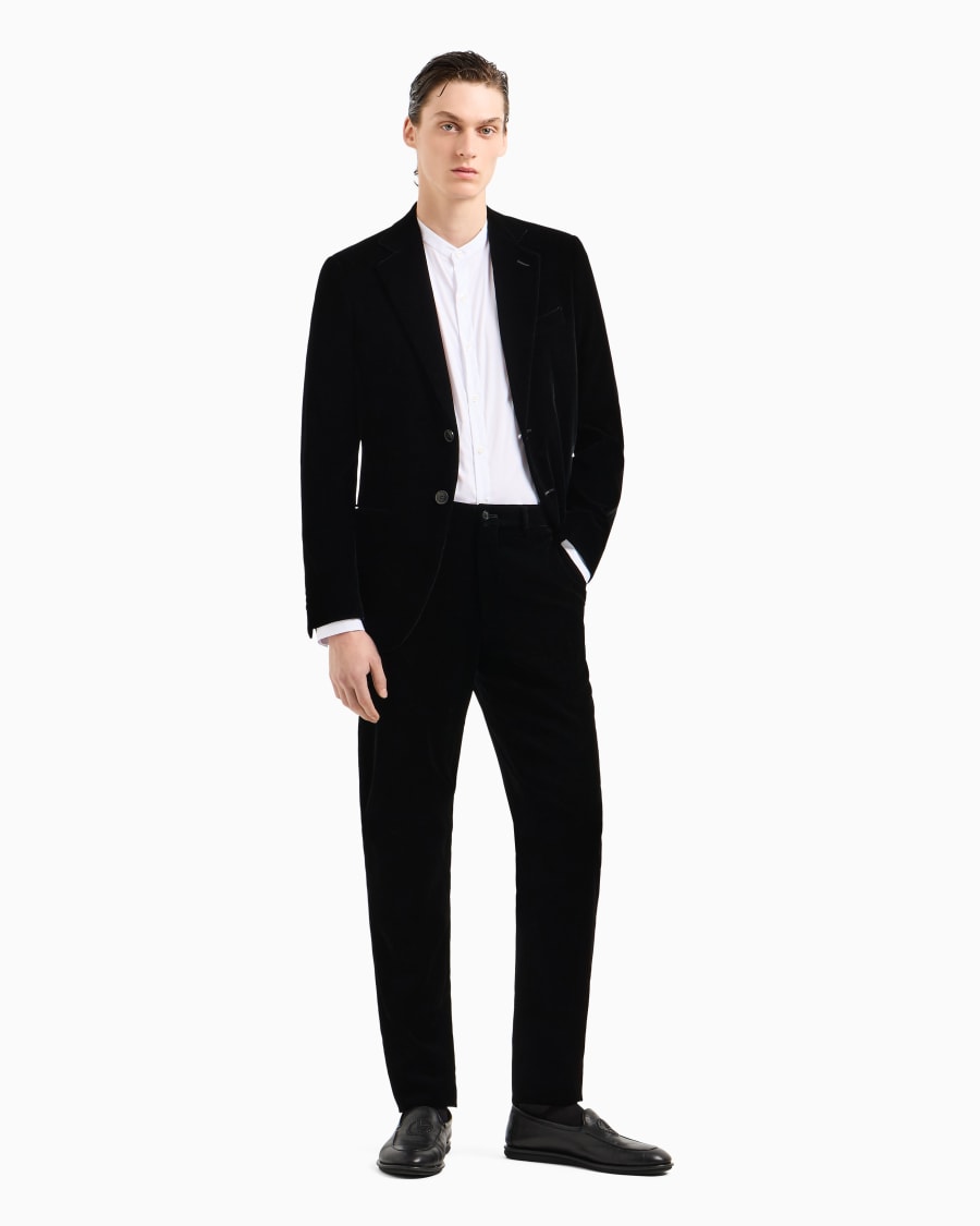 The World Of Armani GIACCA ICON MONOPETTO LINEA GEORGE IN VELLUTO STRETCH