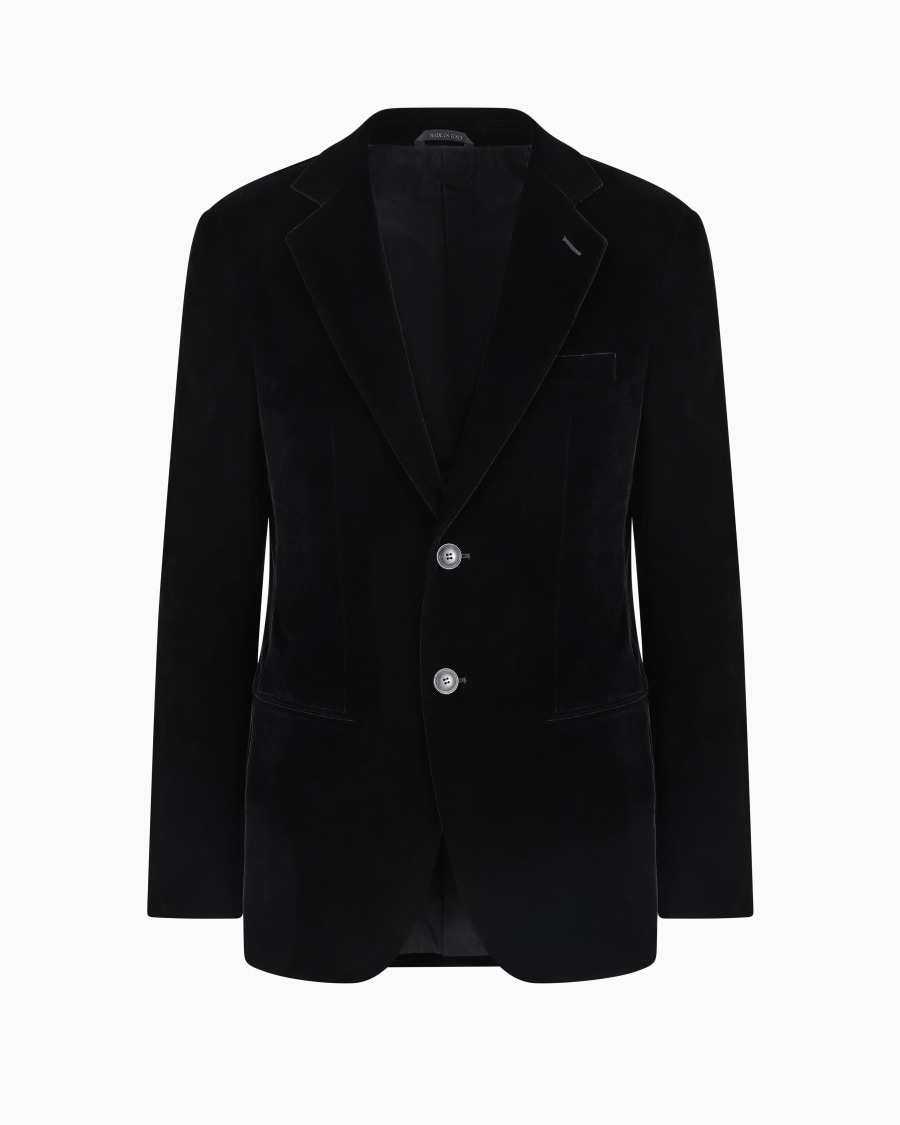 The world of armani GIACCA ICON MONOPETTO LINEA GEORGE IN VELLUTO STRETCH