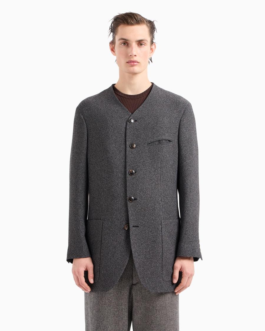 The World Of Armani GIACCA LINEA HERITAGE MONOPETTO IN CREPE DI MISTO VISCOSA