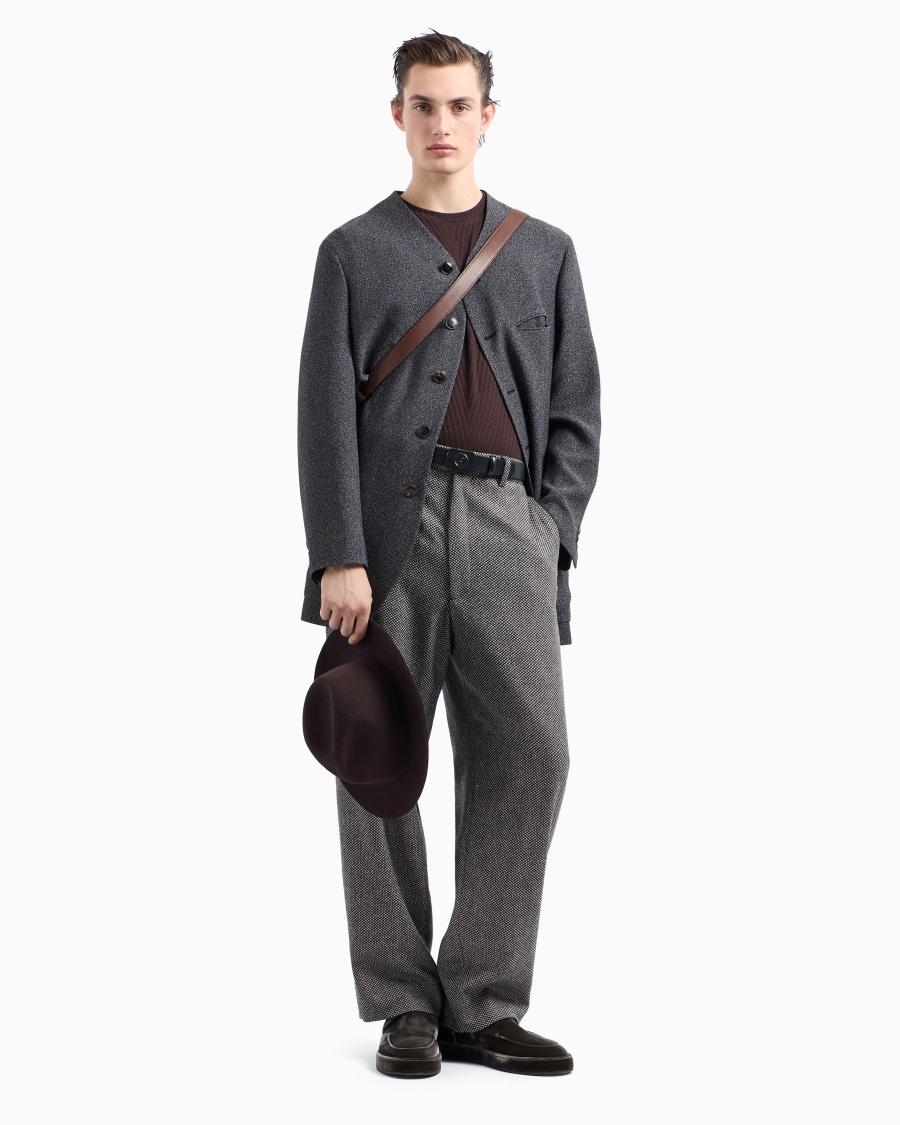 The World Of Armani GIACCA LINEA HERITAGE MONOPETTO IN CREPE DI MISTO VISCOSA