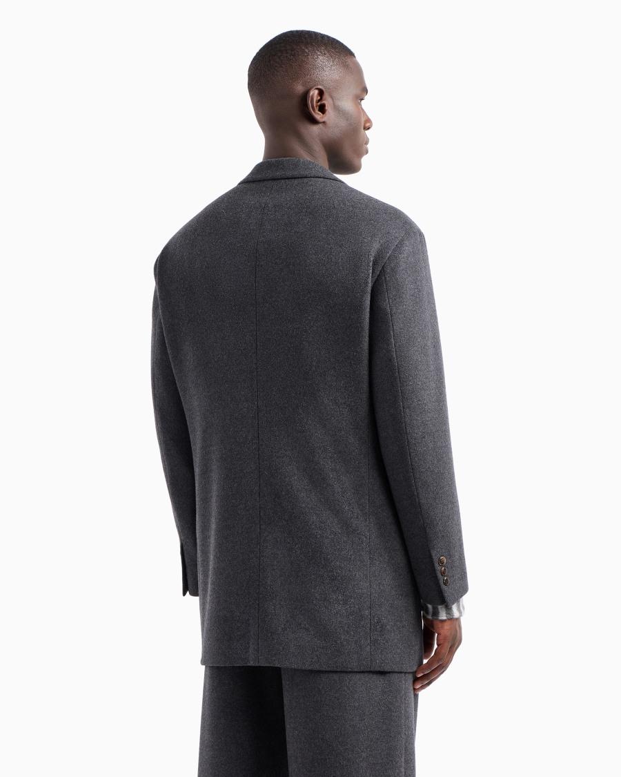 The World Of Armani GIACCA LINEA HERITAGE MONOPETTO IN PILE DI PURA LANA