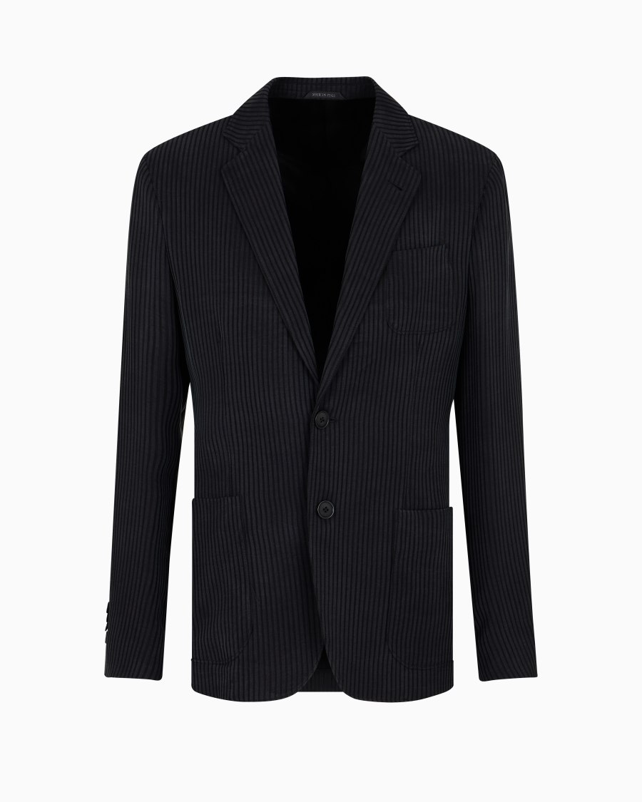 The world of armani GIACCA LINEA UPTON MONOPETTO IN CUPRO