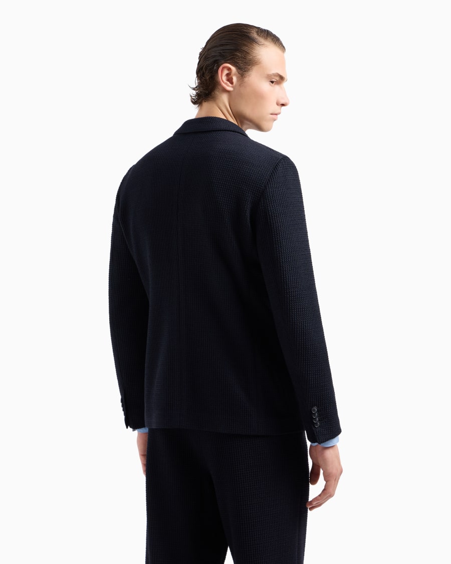 The World Of Armani GIACCA LINEA UPTON MONOPETTO IN JERSEY DI MISTO VISCOSA E LANA