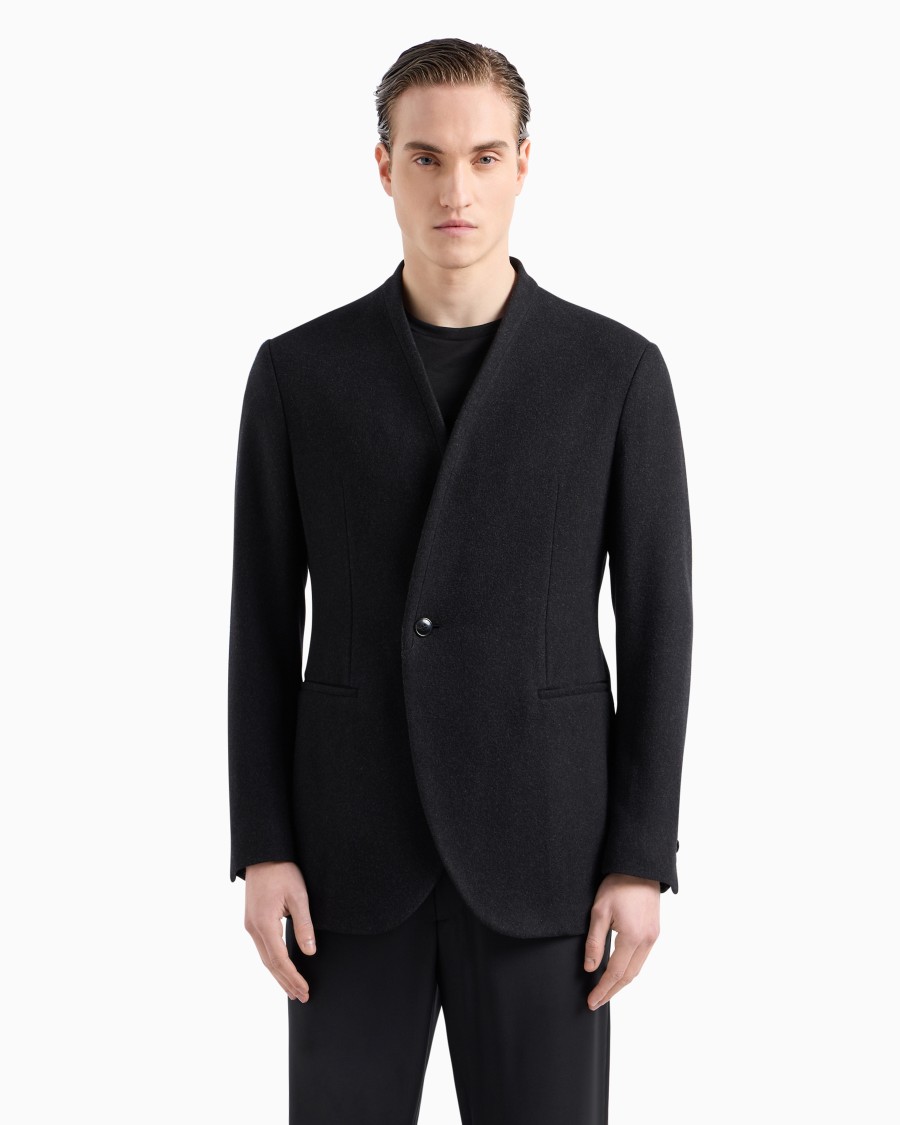 The World Of Armani GIACCA LINEA UPTON MONOPETTO IN LANA VERGINE