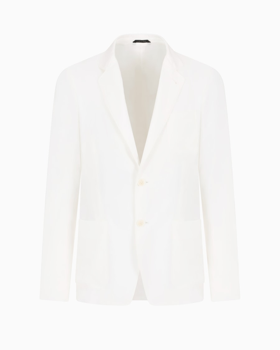 The world of armani GIACCA LINEA UPTON MONOPETTO IN TWILL DI MISTO SETA