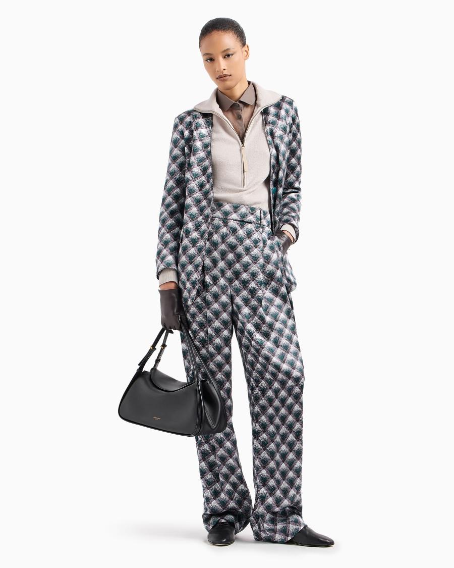 The World Of Armani GIACCA MONOPETTO IN FAILLE DI SETA STAMPA DEGRADÉ