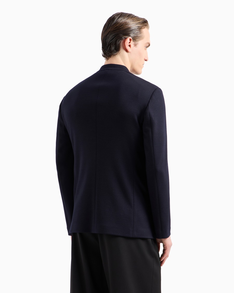 The World Of Armani GIACCA MONOPETTO IN JERSEY DI LYOCELL E LANA ASV