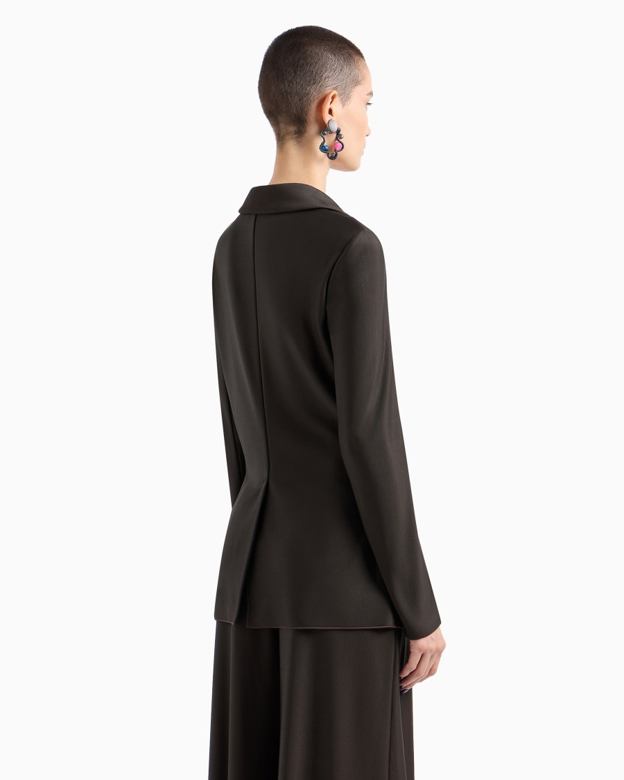 The World Of Armani GIACCA MONOPETTO IN JERSEY DI VISCOSA DOUBLE ASV