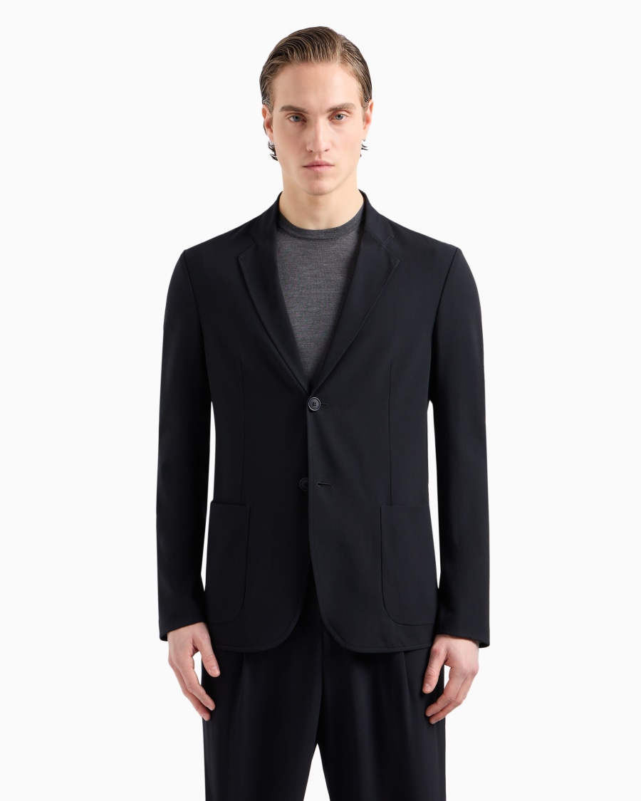 The World Of Armani GIACCA MONOPETTO IN LANA VERGINE