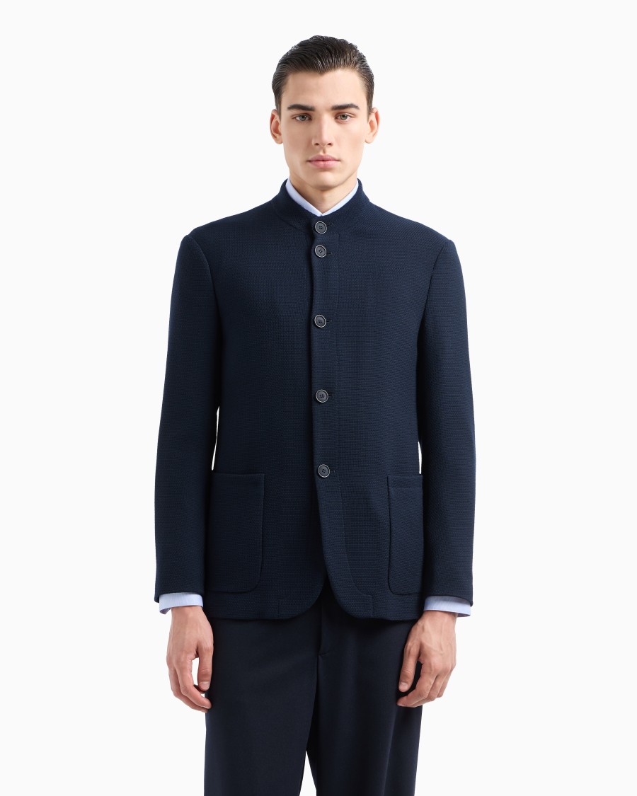 The World Of Armani GIACCA MONOPETTO IN LANA VERGINE