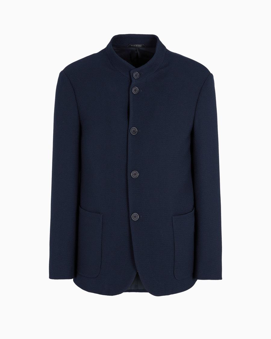 The world of armani GIACCA MONOPETTO IN LANA VERGINE