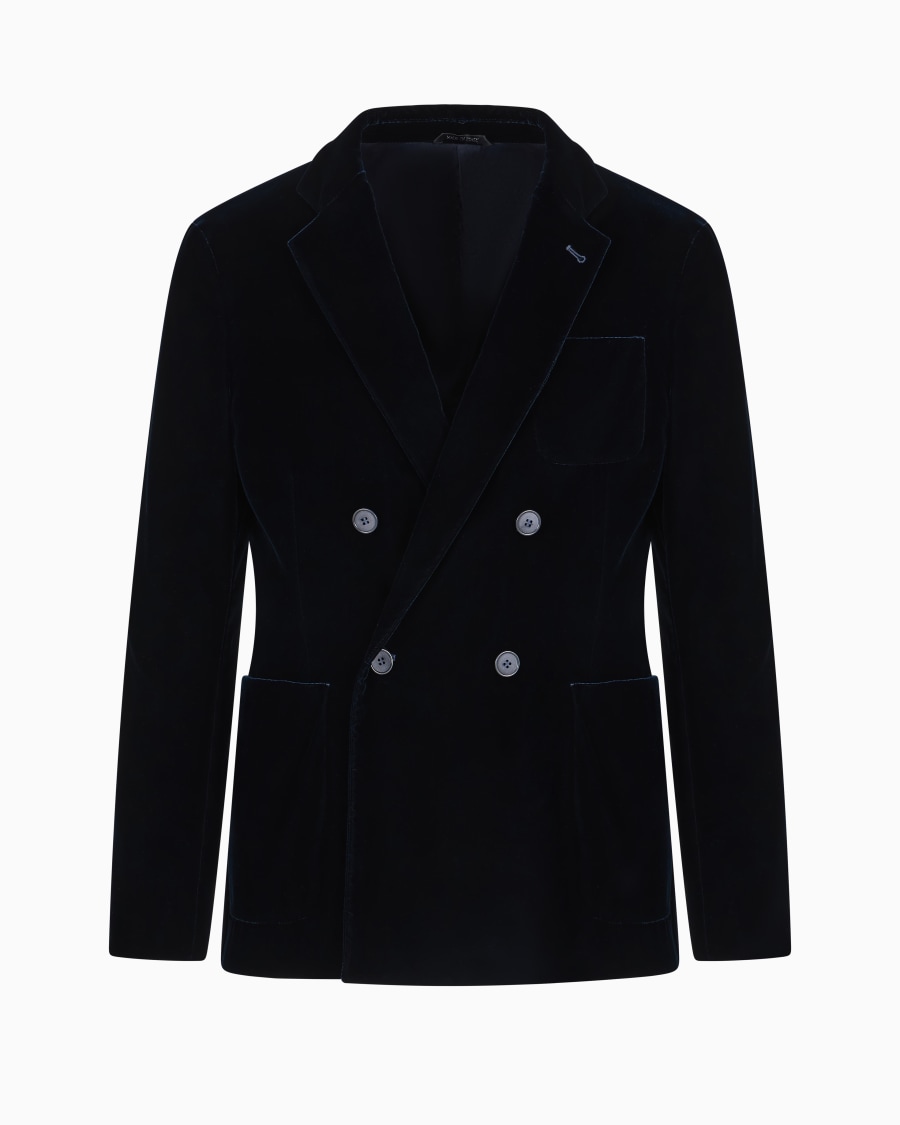 The world of armani GIACCA UPTON DOPPIOPETTO IN VELLUTO UNITO STRETCH