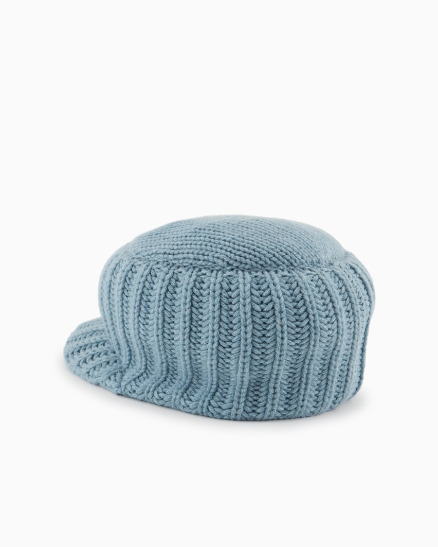 The World Of Armani GIORGIO ARMANI NEVE BEANIE IN CASHMERE CON VISIERA