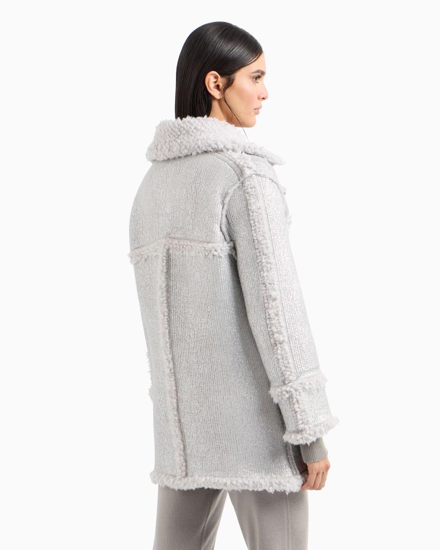 The World Of Armani GIORGIO ARMANI NEVE CABAN IN MISTO CASHMERE ALPACA E SETA LAMINATA