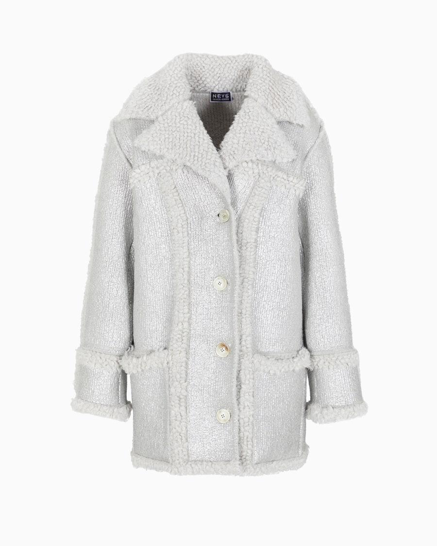 The world of armani GIORGIO ARMANI NEVE CABAN IN MISTO CASHMERE ALPACA E SETA LAMINATA